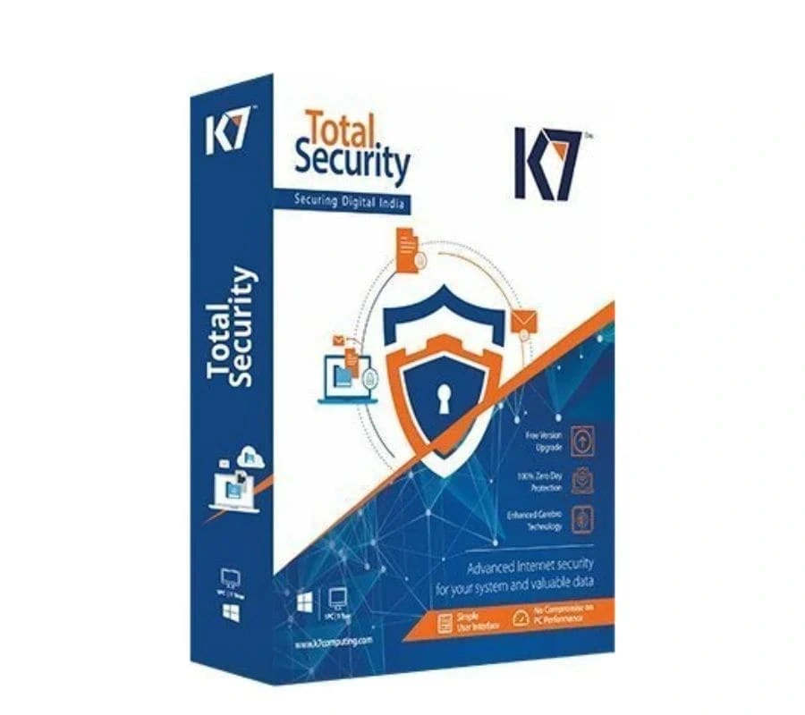 K7 Total Security Antivirus 1 User 1 Year